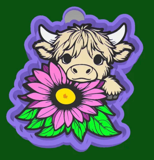 Cow with flower mold