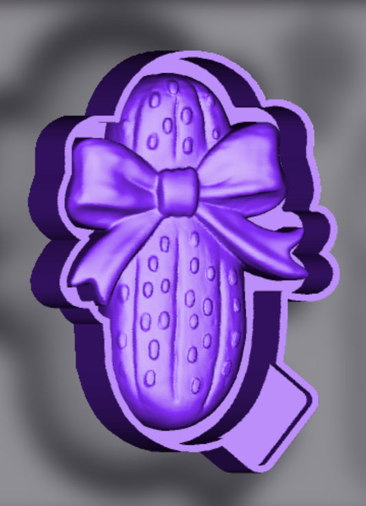 Pickle with bow freshie mold