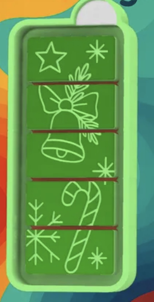 Christmas 1 snapbar wax mold