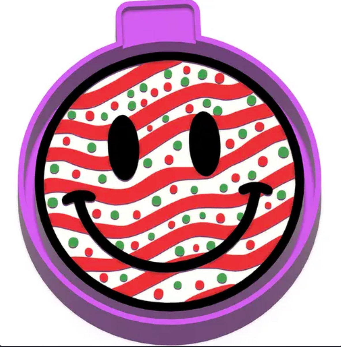 Christmas cake smiley freshie mold