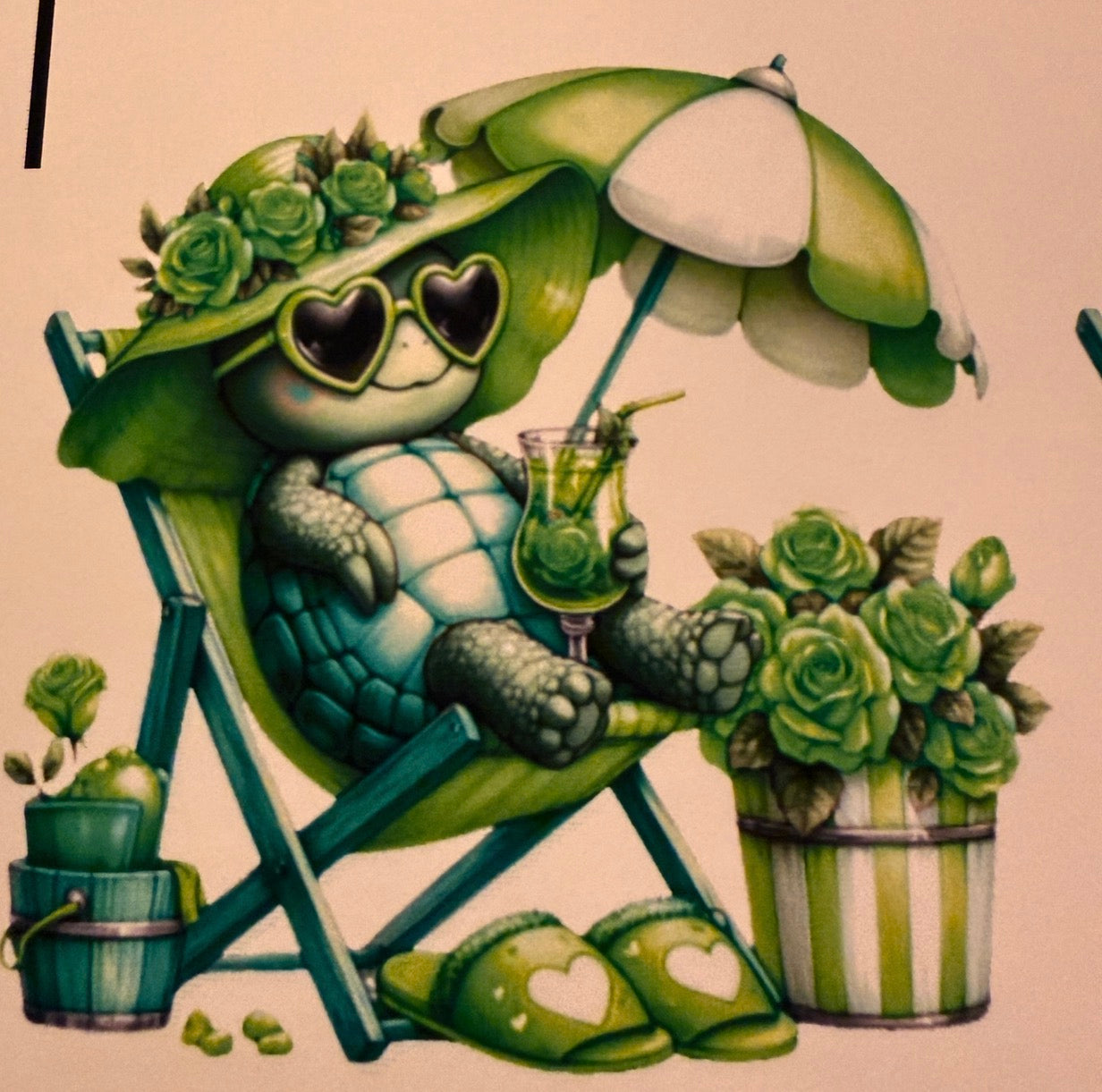 Sunbathing turtle cardstock mold plus cardstock