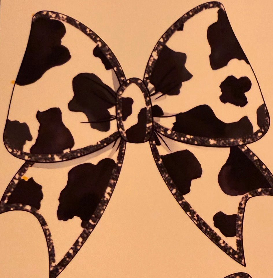 Spotted bow cardstock mold plus cardstock