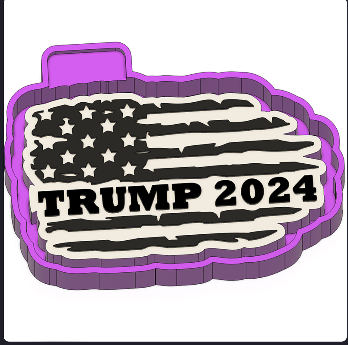 Trump flag freshie mold