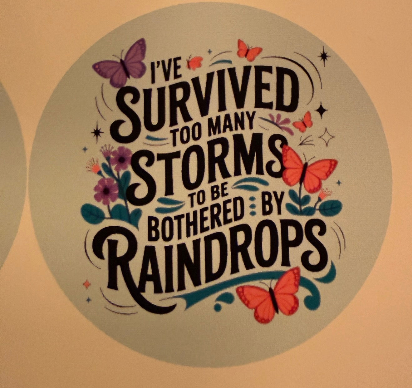 Survived to many storms cardstock