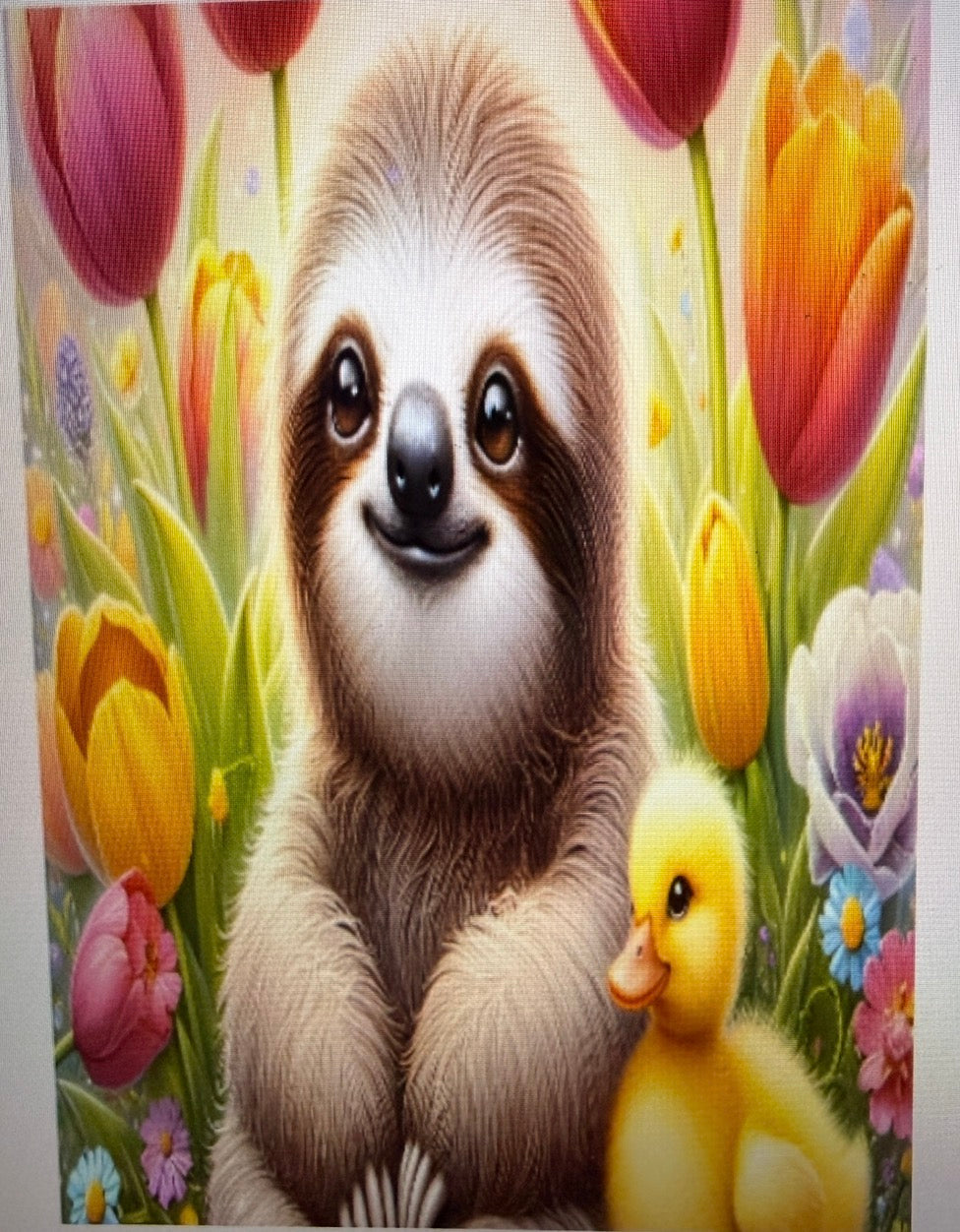 Sloth in the spring notebook