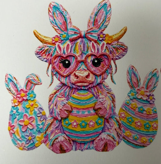 Easter bunny cardstock mold