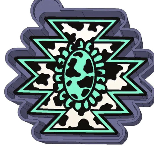 Aztec cow print mold