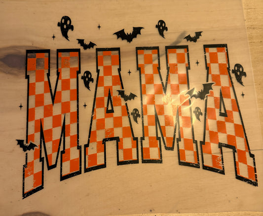 Mama checkered DTF print