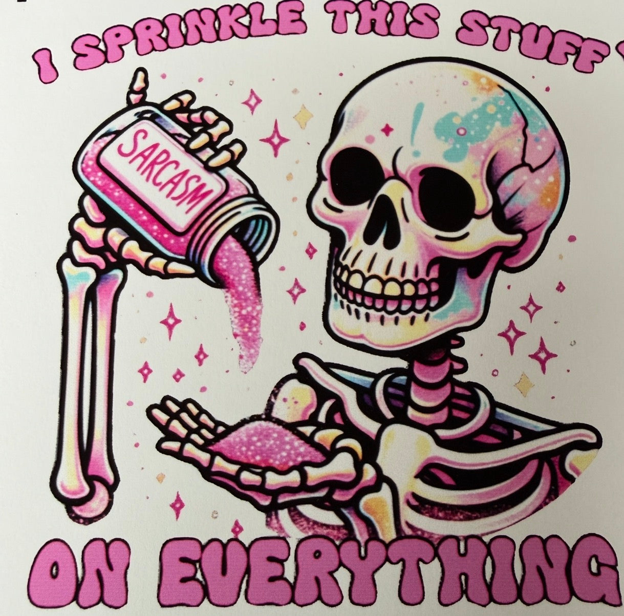 Sarcasm sprinkle cardstock mold