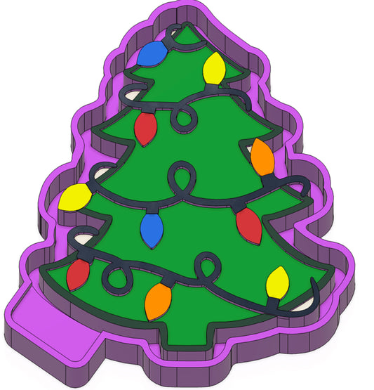 Christmas tree with lights Freshie mold