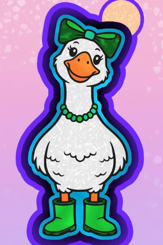 Goose with bow and necklace mold