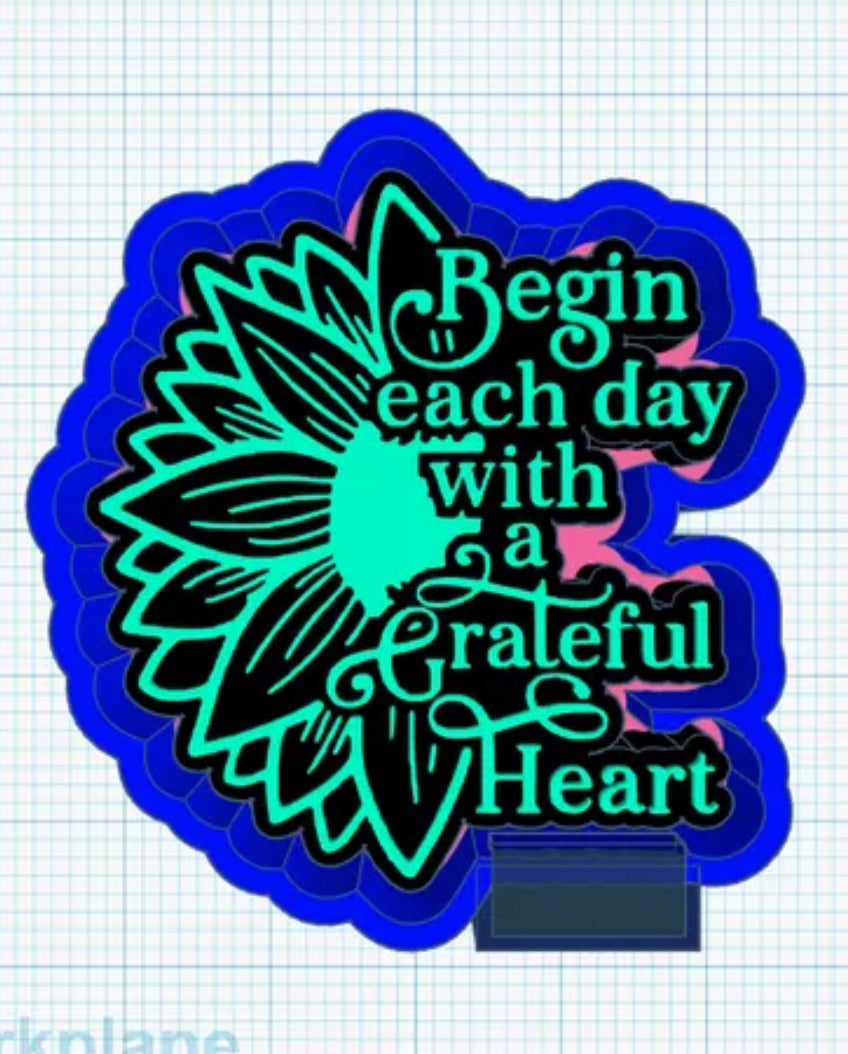 Grateful heart freshie mold