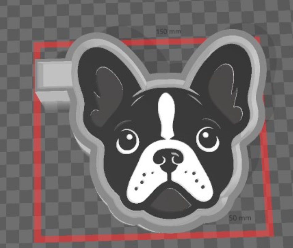 Frenchie face freshie mold