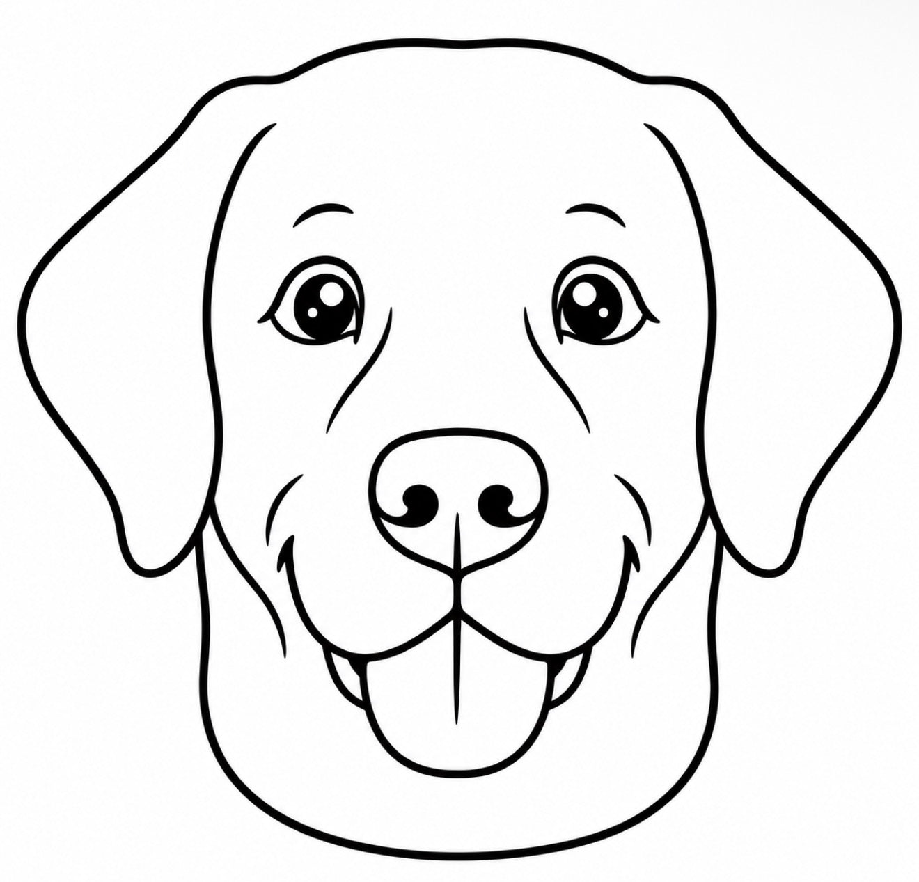 Labrador dog face mold