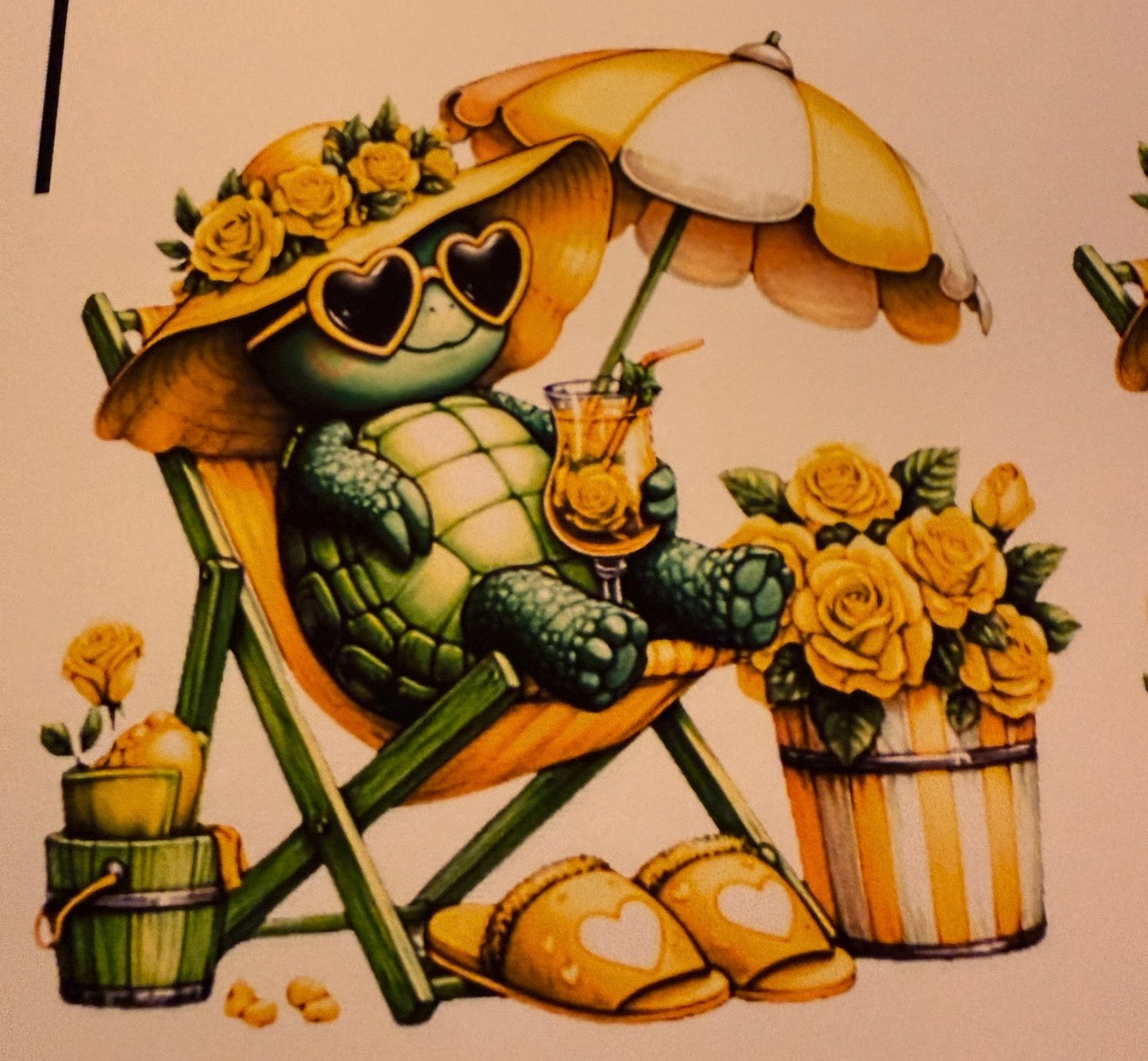 Sunbathing turtle cardstock mold plus cardstock