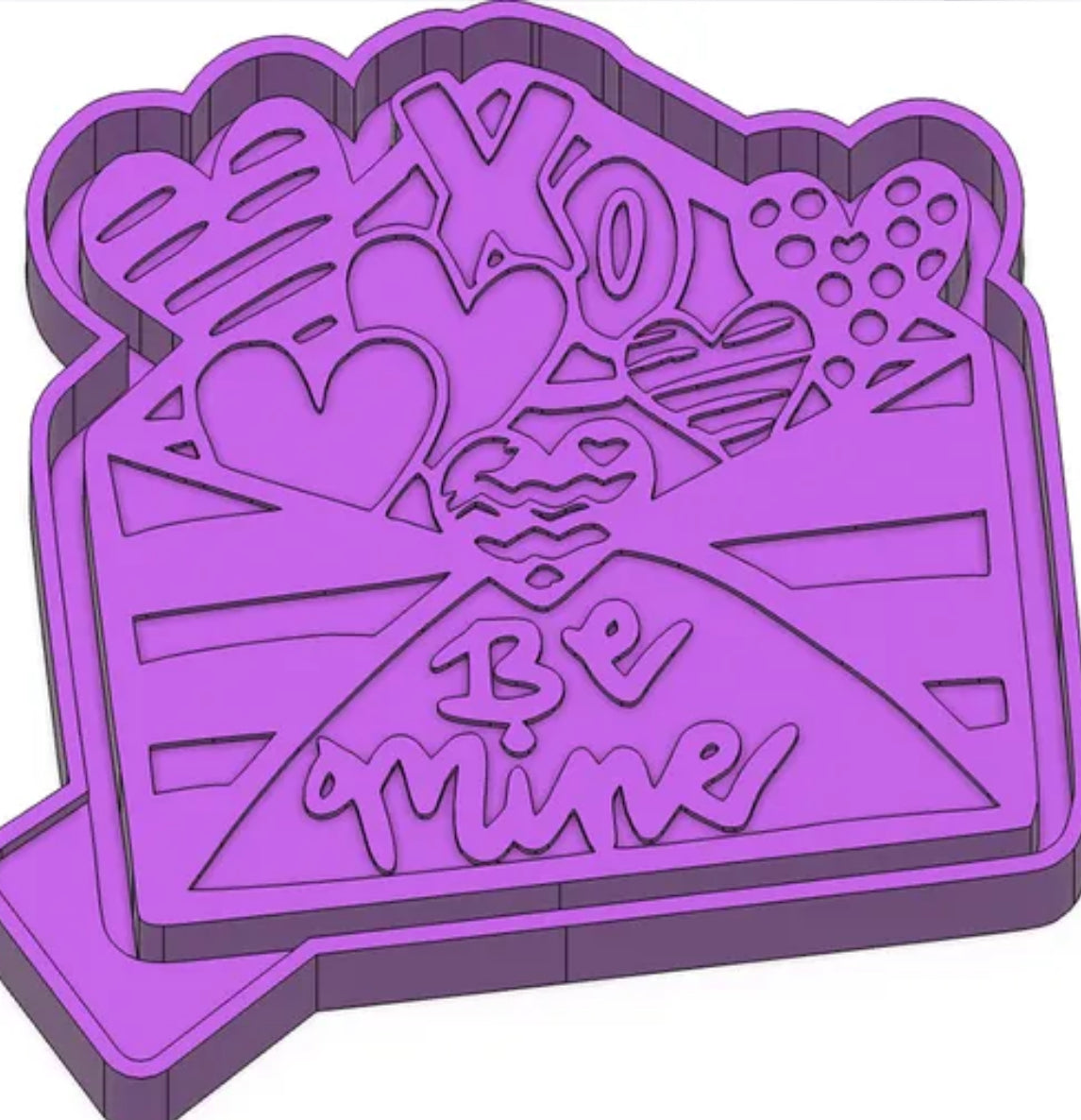 Valentine be mine envelope freshie mold