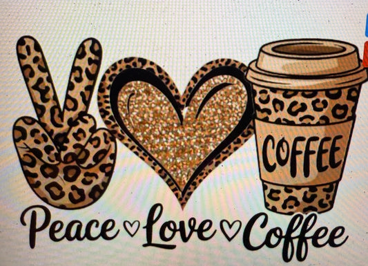 Peace love coffee transfer