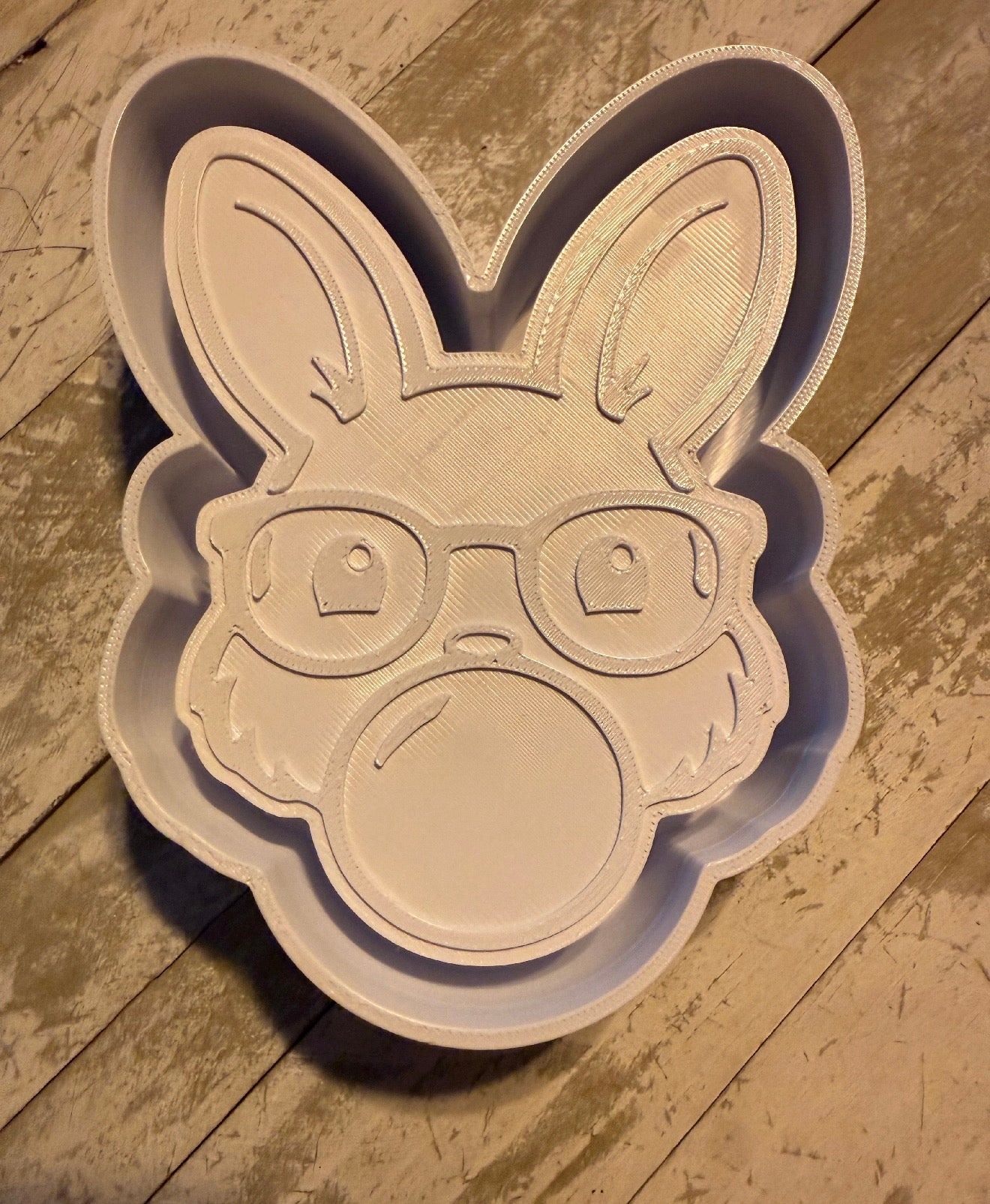 Bunny blowing bubble vent clip mold