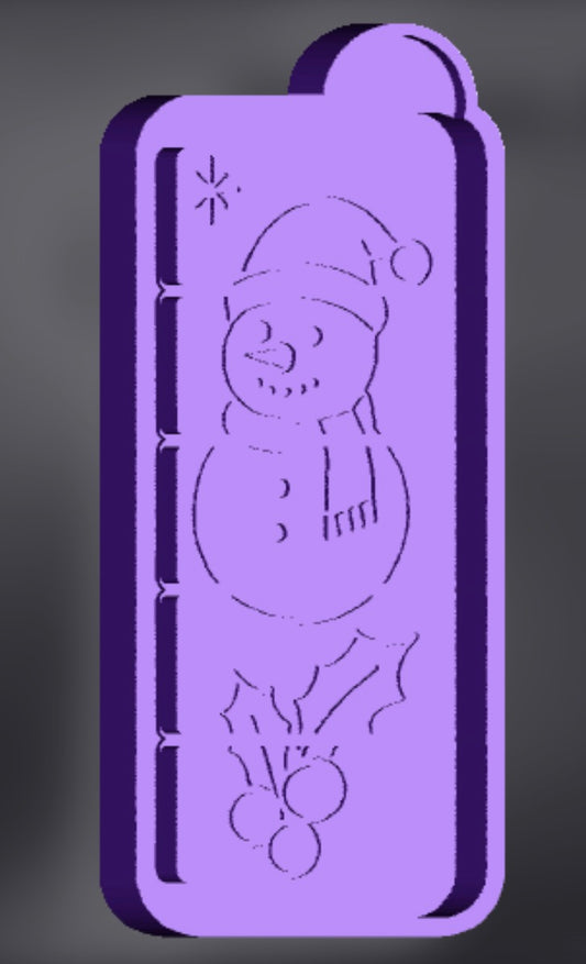 Snowman snapbar wax mold