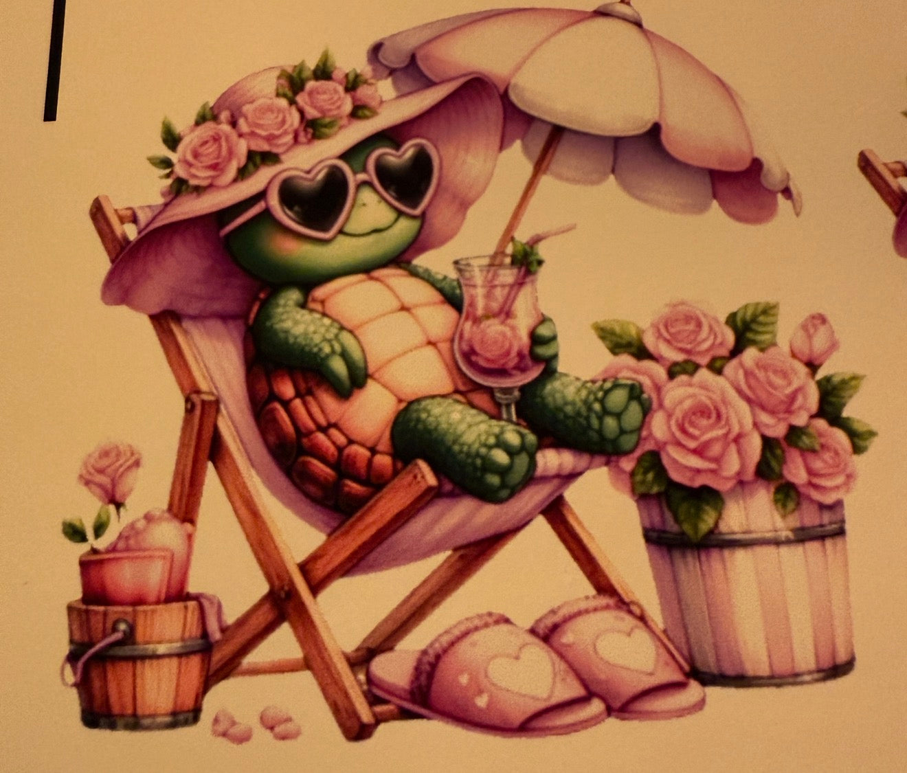 Sunbathing turtle cardstock mold plus cardstock