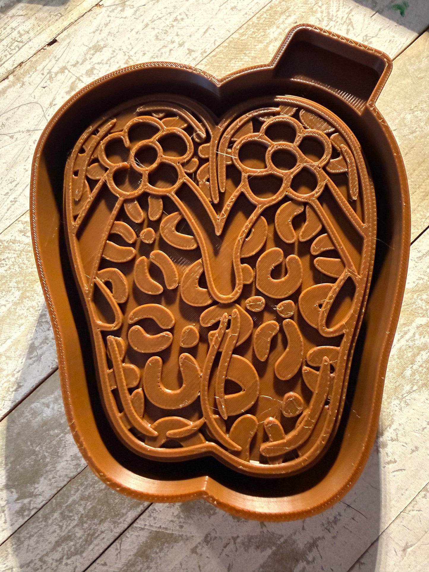 Flip flops with leopard mold