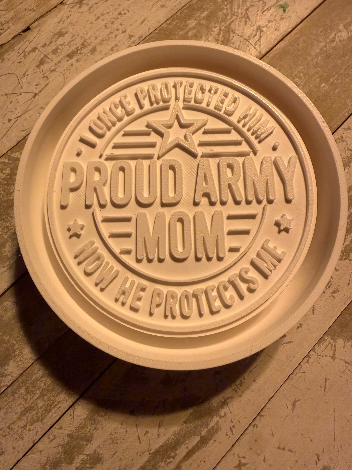 Army mom circle mold