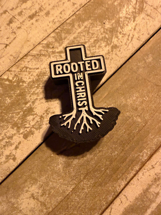 Rooted in Christ straw topper