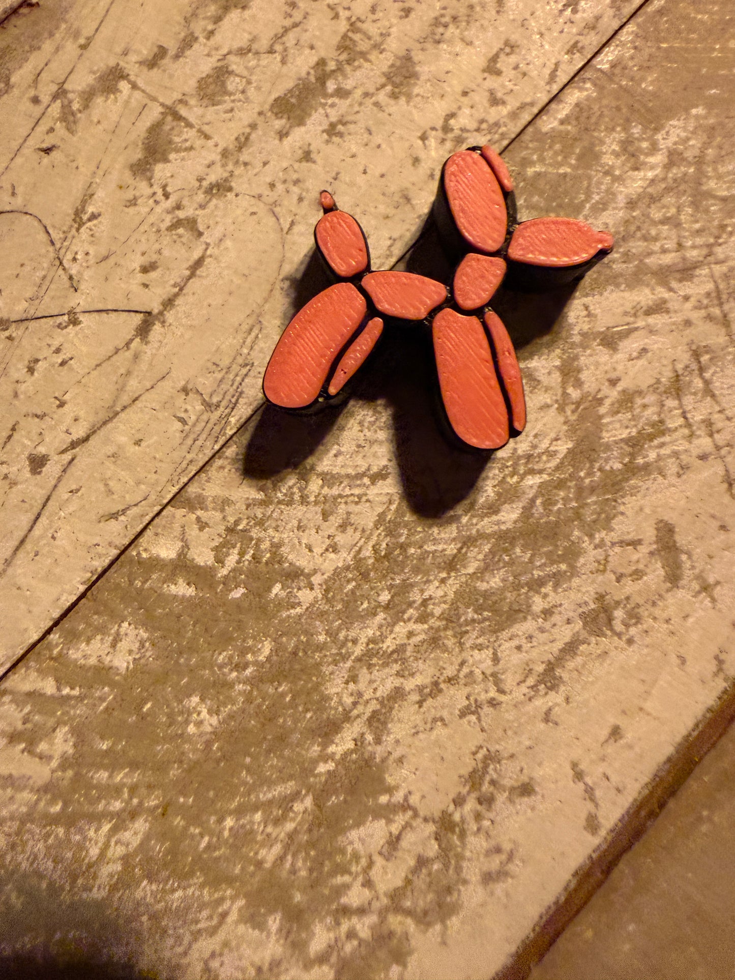 Balloon dog 3d printed focal bead
