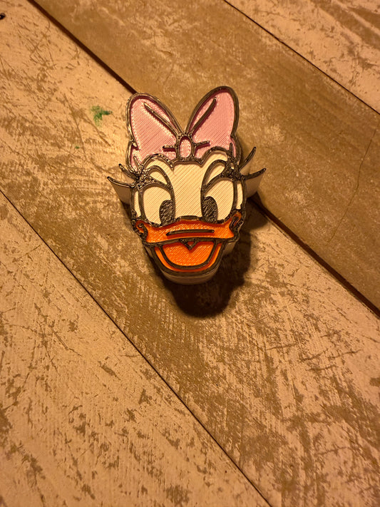 Duck face straw topper