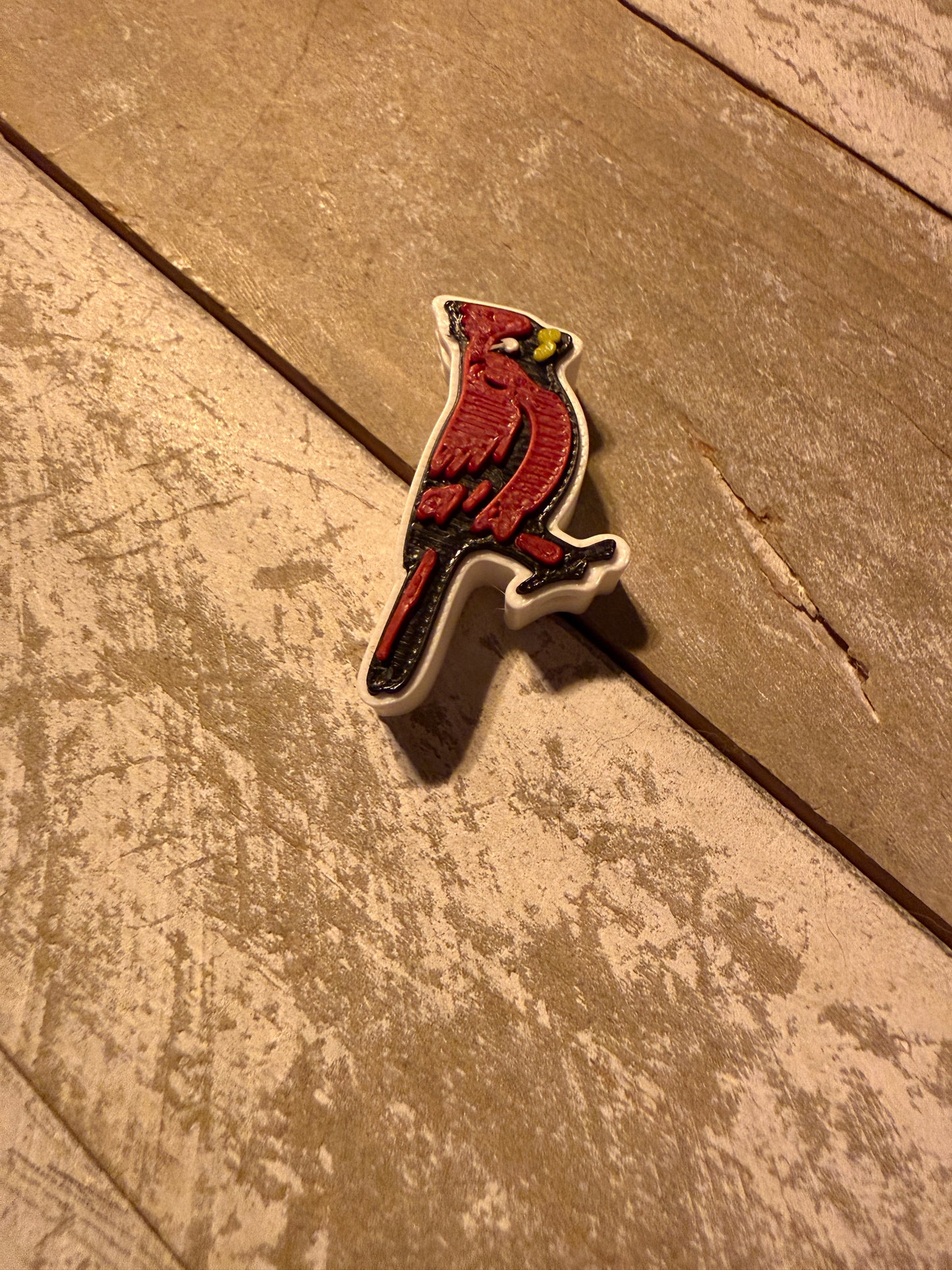 Cardinal 3d printed focal bead