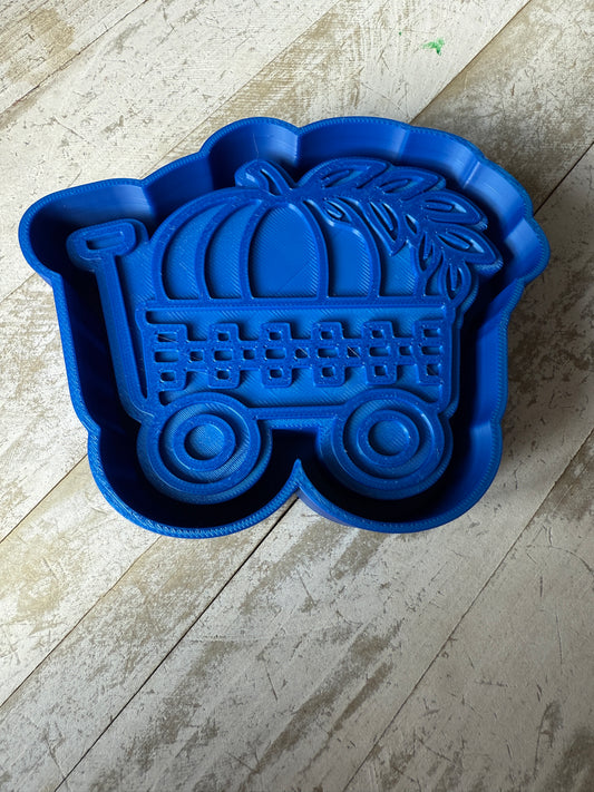 Pumpkin in wagon freshie mold