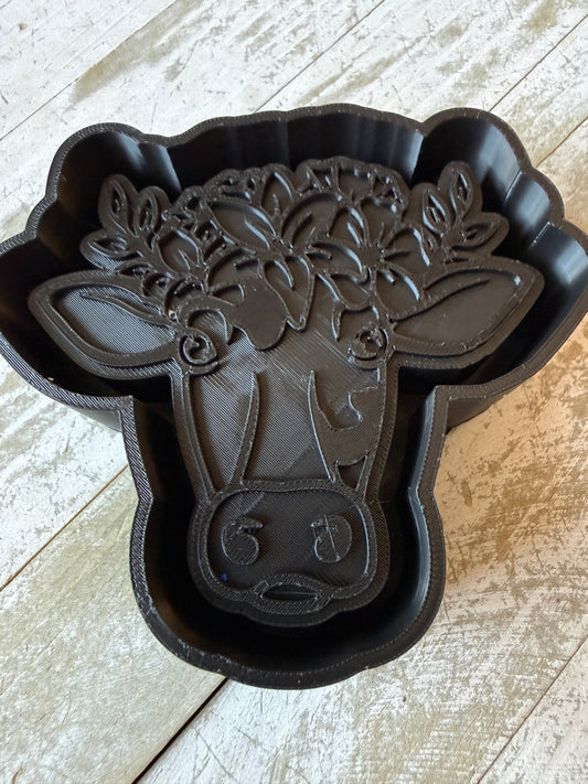 Cow with flowers 3 mold
