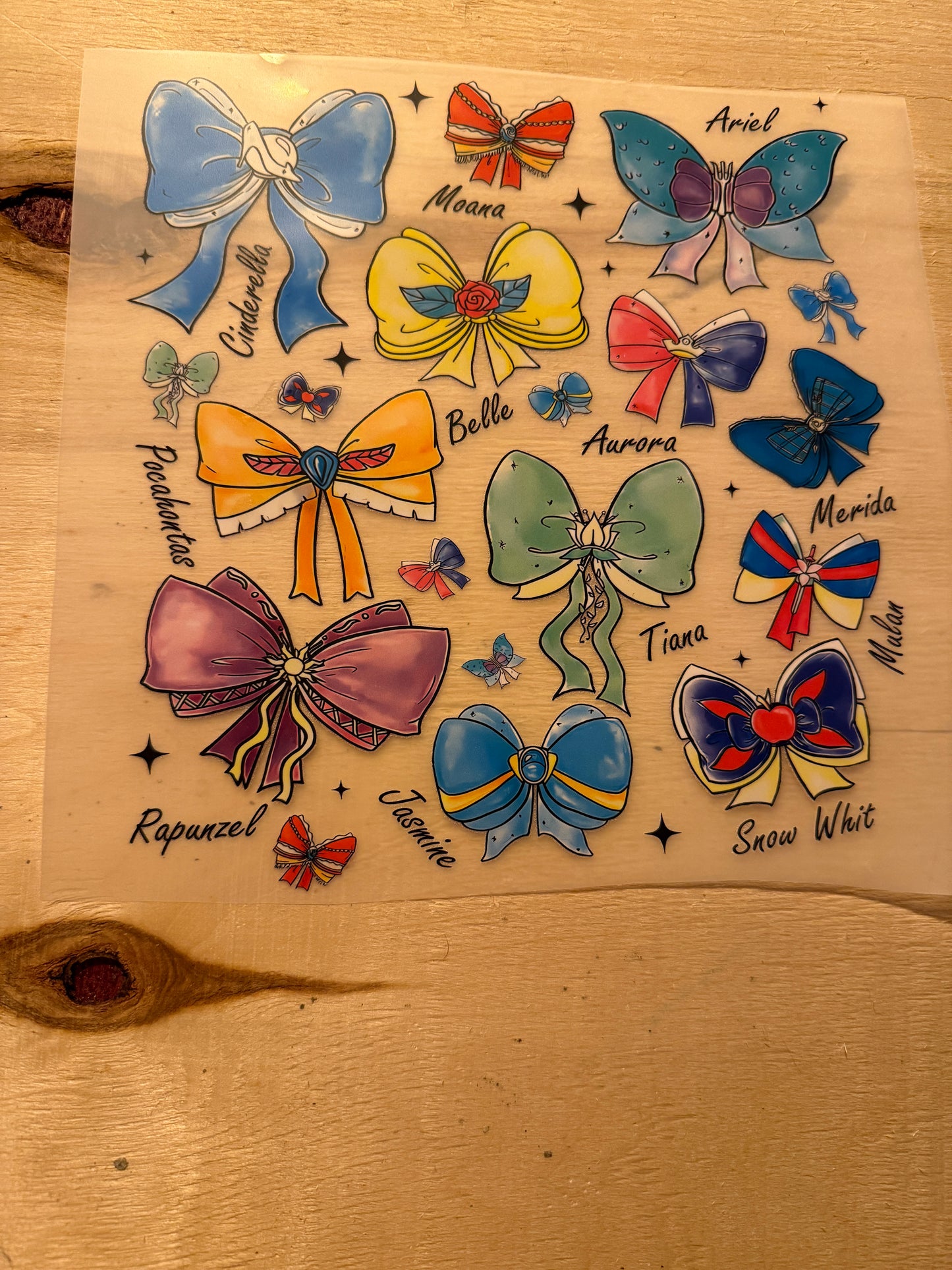 Small princess bows kids dtf transfers