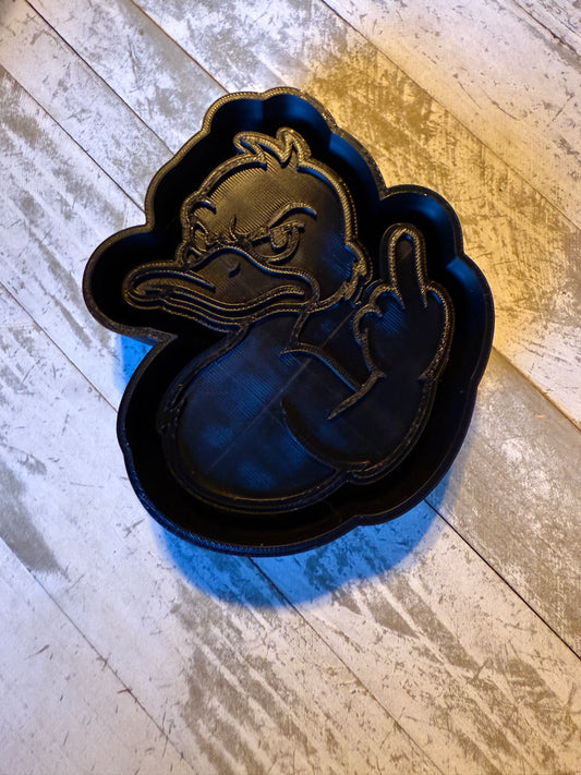 Duck giving finger freshie mold