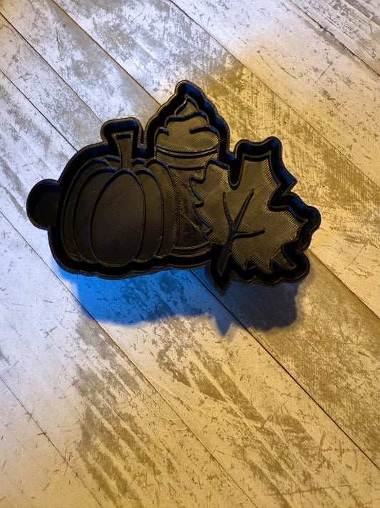 Pumpkin fall leaf freshie mold