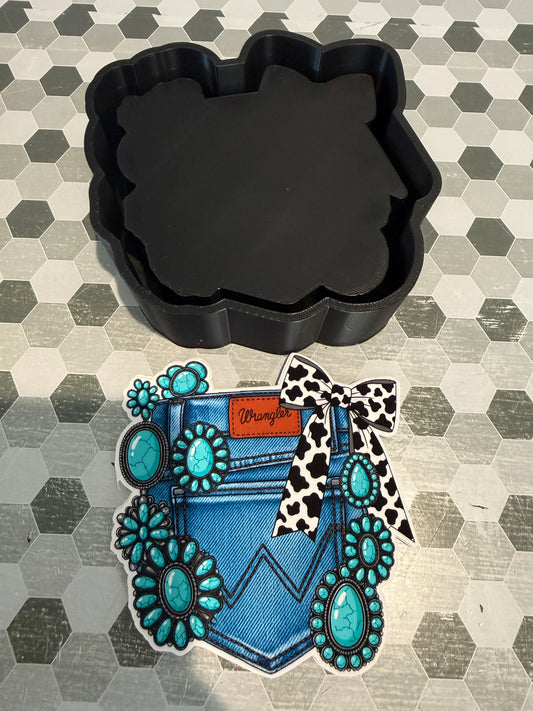 Jean pocket cardstock mold