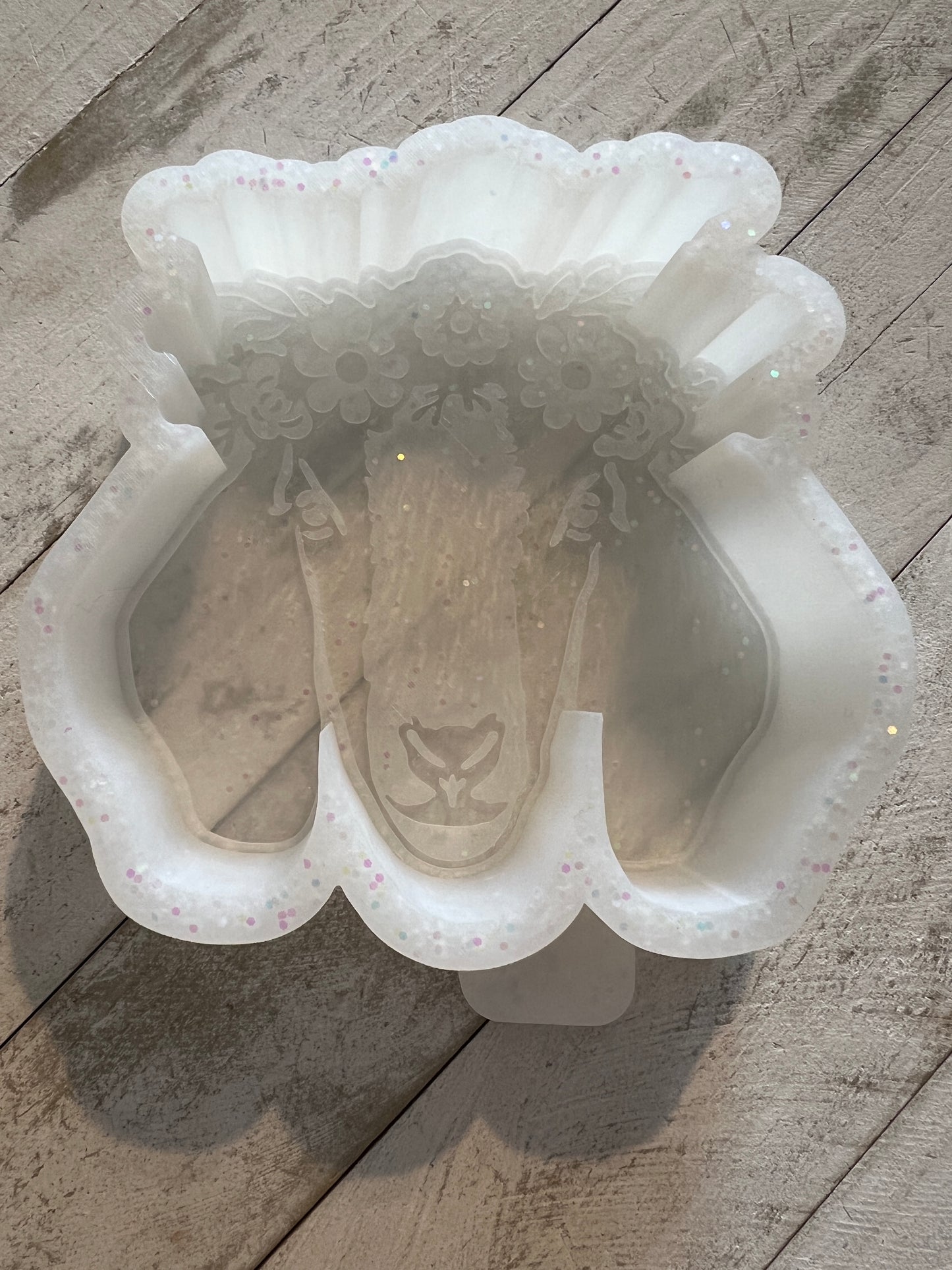 Goat with flowers large freshie mold