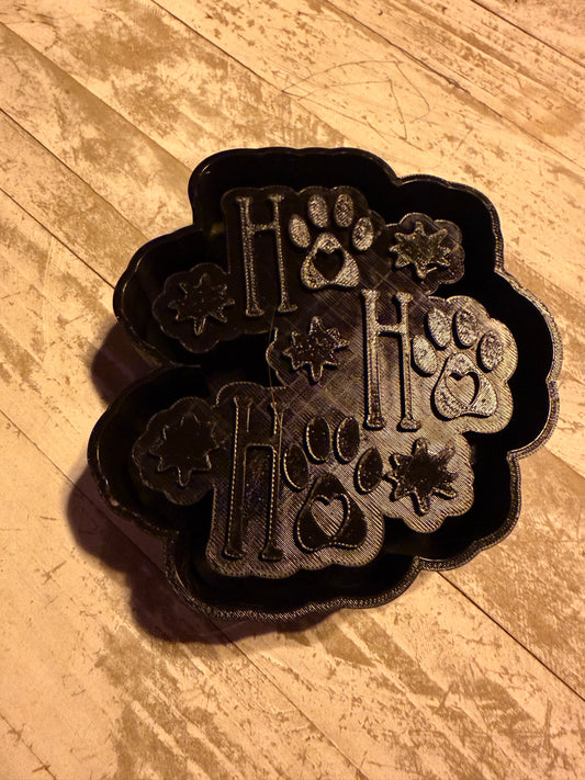 Ho ho ho paw prints mold