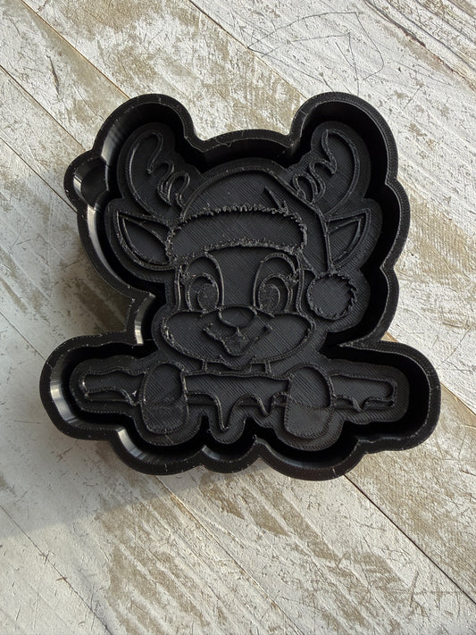 Reindeer on a log mold