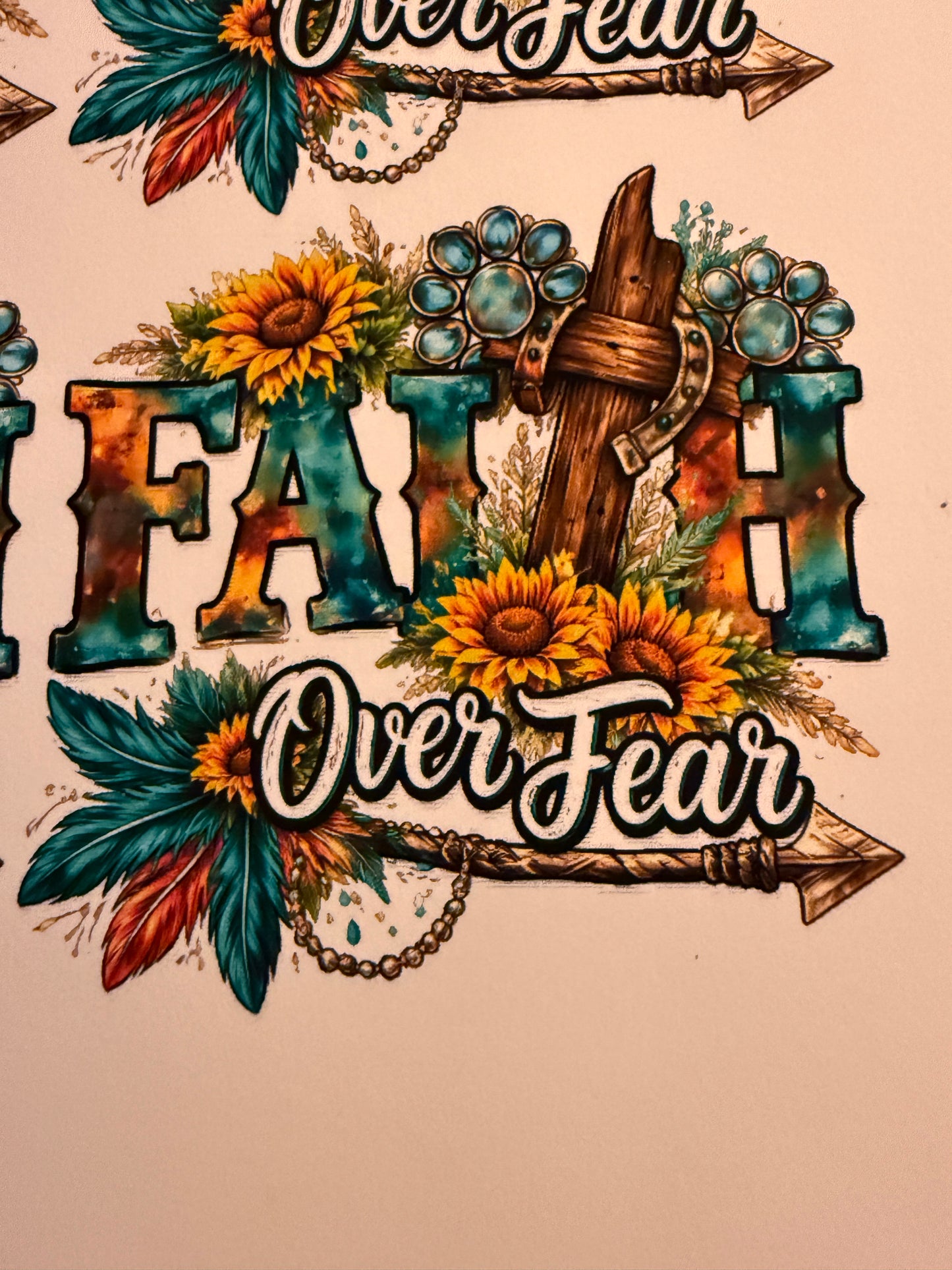 Faith over fear cardstock mold