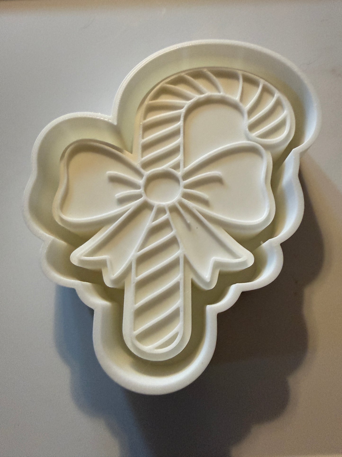 Candy cane with bow mold