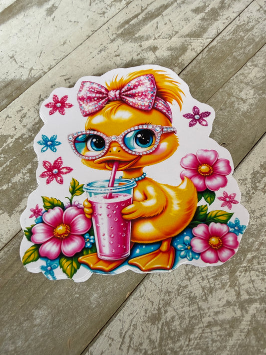 Summer duck with drink cardstock mold