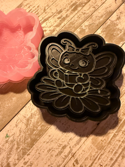 Butterfly on flower mold