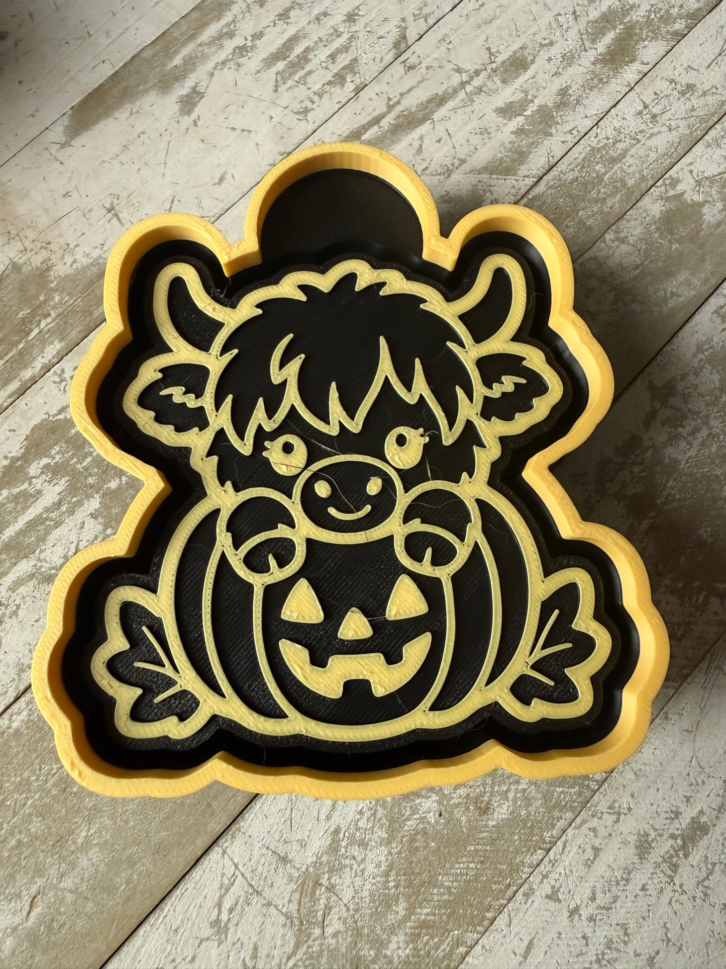 Cow in pumpkin mold