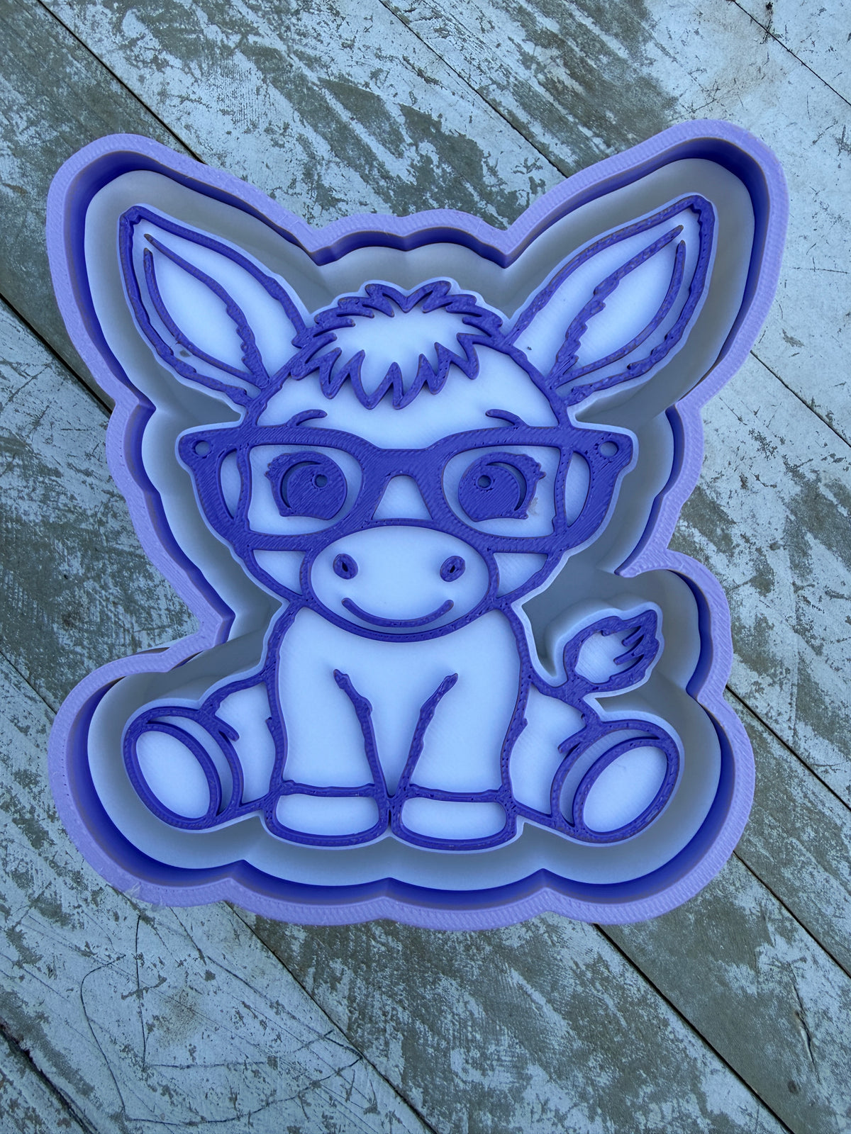 Donkey with glasses mold