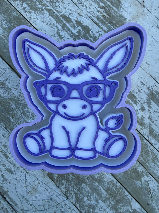 Donkey with glasses mold