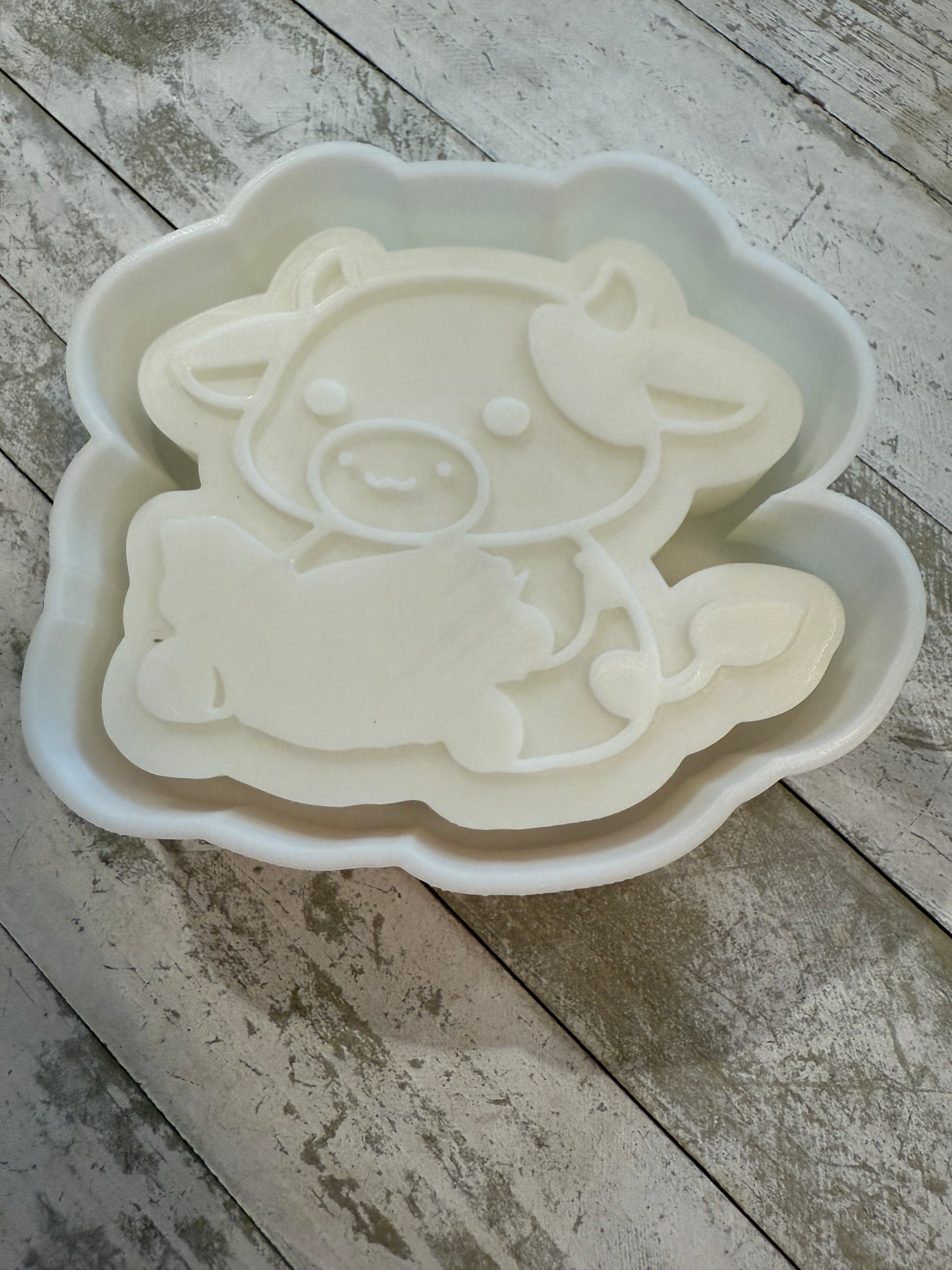 Cow with book freshie mold