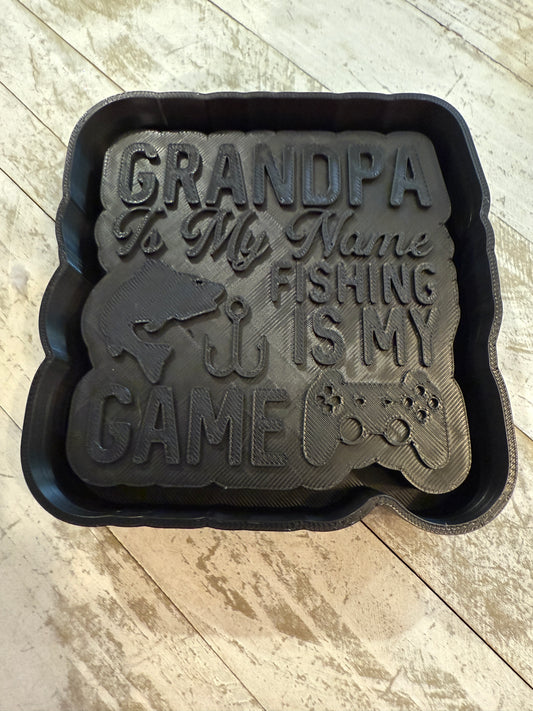 Grandpa fishing freshie mold