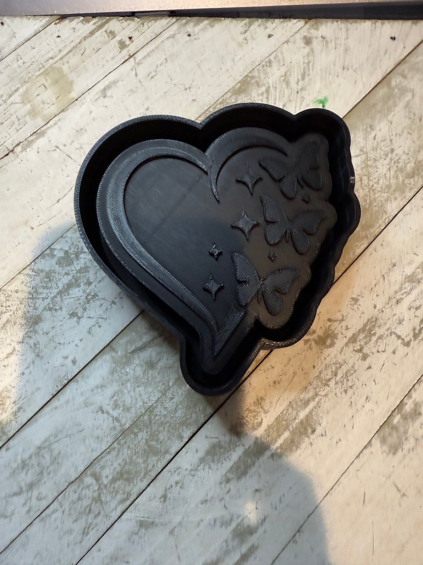 Heart with butterflies freshie mold