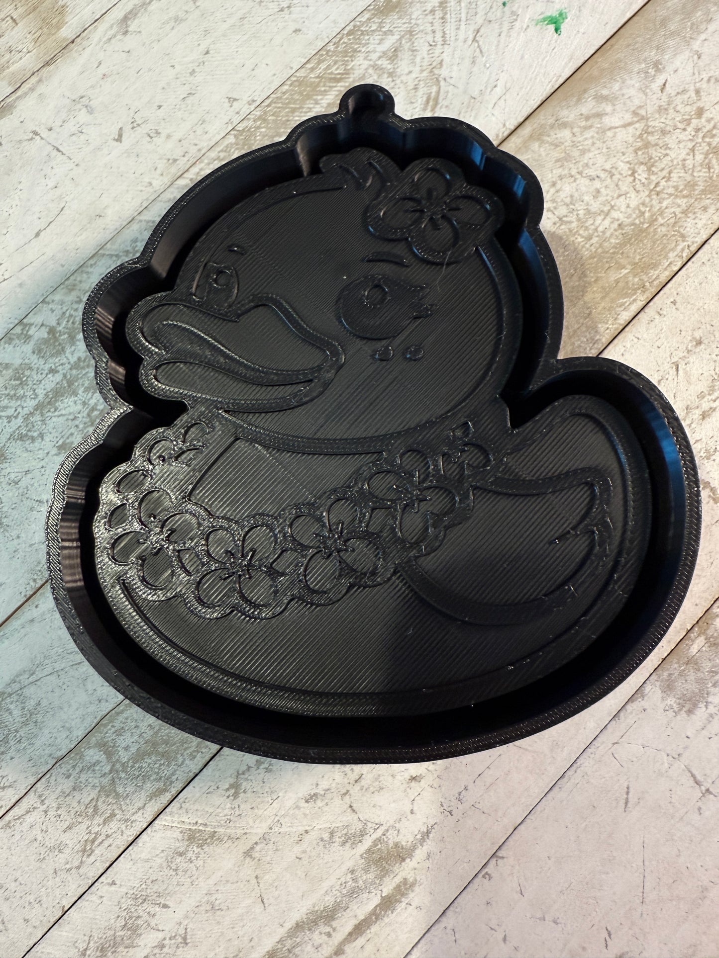 Duck with flowers freshie mold